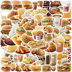 64pcs KFC Fried Food Hamburg Cola Fries Graffiti -stickers voor DIY Bagage Laptop Skateboard Motorfietsfietsstickers TT209