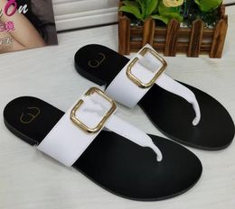 65 Classic Classic Designer Brand Ladies Flat Slippers Premium dames sandalen Casual handgemaakte zomer sandaal modeschoenen maten 36-42