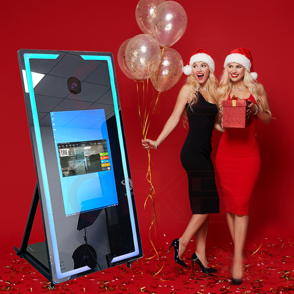 65-calowy Magic Mirror Photo Booth 32-CIN Touch Screen Wbudowany Mini PC Portable DSLR Photo Selfie Selfie Maszyna do partii Wydarzenia