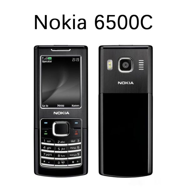 6500C Original Nokia 6500C Bluetooth GSM 3G quadri-bande Support anglais/russe/arabe clavier téléphones portables remis à neuf