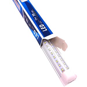 6500K V-Shaped 8Ft Led Tubes 100W 72W 50W T8 Refroidisseur Intégré Porte Lumière 4 5 8Foot Clear Cover Led Shop Warehouse Lights AC85-277V Ampoule Lampes crestech888