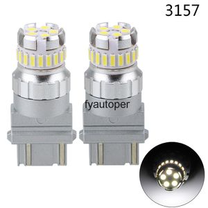 6500K blanc 2 pièces 1156 7443 3157/3156 T15 lumière LED Super lumineux DRL voiture ampoules feux de jour 3030 4014 SMD 12V