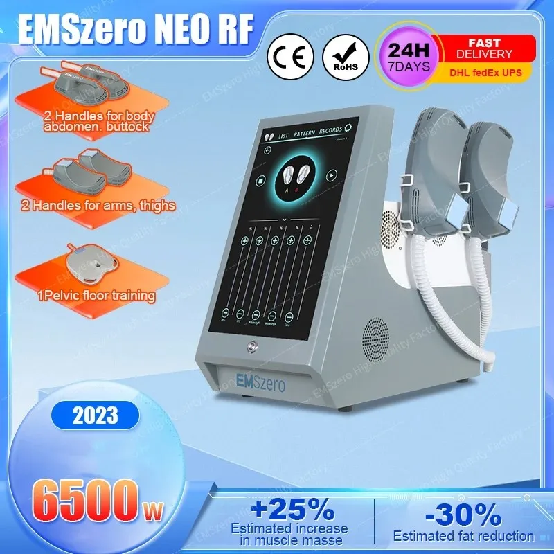 6500W DLS-EMSLI Neo Nova Machine Hi-EMT Emszero Met 4 Neo Handlepen en Bekken Stimulatie Pad OptionEle Salon