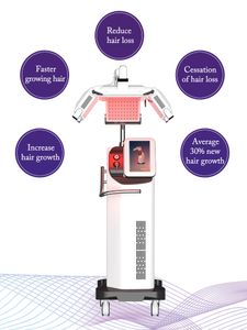 650nm Diode Laser Machine de Croissance des Cheveux Produits de Perte de Cheveux Lumière Rouge 4 Pièces Tampons 260 pcs Lampes Avec Grand Écran Tactile Opération Très Facile Augmentant le Flux Sanguin