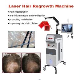 Dispositif vertical de croissance de cheveux de laser de système de laser de diode de 650nm avec le levage automatique