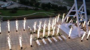 iluminación fría de la etapa de los fuegos artificiales de la etapa de la fuente de la máquina de la bengala 650W