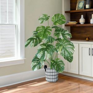 65100cm Monstera Plant Feuille en plastique Small Fake Plant Potted Ornamental Indoor Artificial Plant for Home Decor Office 240408