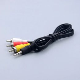 65 cm 1m 1,5 m 3,5 mm Jack plug mannelijk tot 3 RCA -adapter Hoge kwaliteit 3.5 tot RCA mannelijke audiovideo AV kabel draad kabel