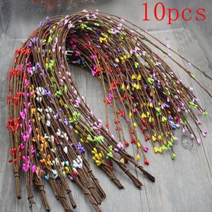 65 cm Colorful Fir Wire Rague de rotin fleurs artificielles Garland Étamènes pour la décoration de Noël à la maison bricolage Couronne de mariage