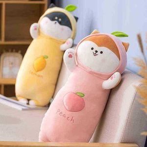 65 cm mignon gras cosplay chien tai-oreiller en peluche remplie de fruits doux animaux enfants toys kawaii shiba inu poupées pour le cadeau d'anniversaire ldren j220729