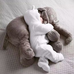 65 cm pluche olifant speelgoed baby slapen rugkussen zachte gevulde kussen olifant pop pasgeboren speelmaat pop kinderen verjaardagscadeau T191111