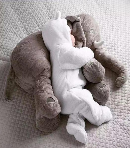 65 cm en peluche éléphant jouet bébé dormir dos coussin doux en peluche oreiller éléphant poupée nouveau-né Playmate poupée enfants cadeau d'anniversaire T1913424818