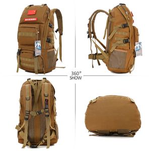 65L Étanche Escalade Randonnée Militaire Tactique Sac À Dos Sac Hommes Camouflage Camping Alpinisme Molle Sport En Plein Air XA99D Y0721