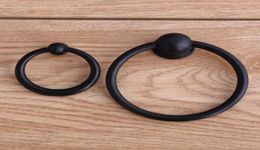 65mm Shaky Drop anneau boutons noir tiroir bouton poignées noir armoires de cuisine commode placard meubles poignées s boutons 9513638