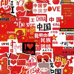 65pcs Patriotische landelijke sticker Ik hou van China Red Series Graffiti Kids Toy Skateboard Car Motorcycle Bicycle Sticker Sticker Decals Groothandel