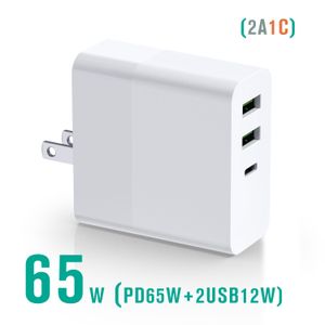 65W Fast Charging PD USB C Charger For Apple iPhone 13 pro 12 11 8 7 ipad EU Power Adapter US Plug PD Charge Type C Cable