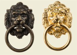 66 * 40 mm poignées de meubles bête pour la tête de lion poignée en alliage antique armoire de garde-robe porte rétro décoration 1pcs avec vis5484989