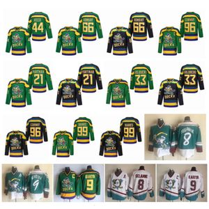 66 Gordon Bombay 96 Charlie Conway Mighty Duck Movie Hockey Jerseys 99 Adam Banks 44 Fulton Reed Dean Portman Teemu Selanne Paul Kariya Greg zeldzaam