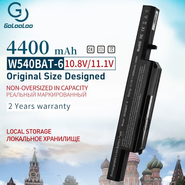 6600 MAH 11.1 V 6 Cellules Batterie D'ordinateur Portable W540BAT-6 Pour CLEVO W540BAT 6 W450 W550SU1 W550SU2 W551SU1 6-87-W540S-427 6-87-W540S-4U4