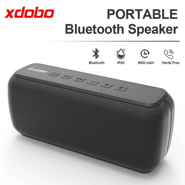6600MAH XDOBO X7 50W Altavoz Bluetooth Audio Portable Player IPX5 Caja de sonido impermeable Subwoofer Wirwoofer Boombox TF TF AUX