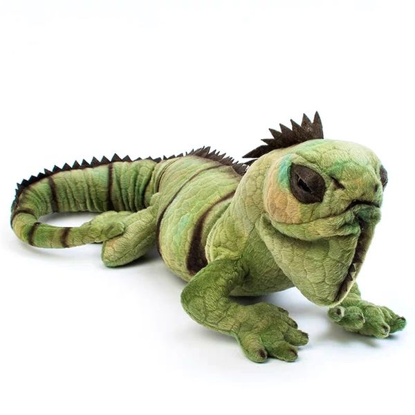 66cm Real Life Lézard Peluche Jouet Réaliste Farci Animaux Sauvages Jouets Réaliste Lézards Verts Jouets Cadeaux Pour Enfants LJ201126