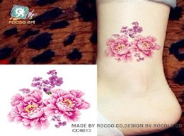 66cm Tijdelijke nep-tatoeages Waterdichte tattoo-stickers body art Schilderen voor feestdecoratie enz. Gemengde bloem roos pioenroos lotus7812689