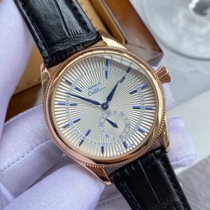 Cellini montres pour hommes de haute qualité mouvement à quartz montre pilote cadran travail chronomètre montre-bracelet bracelet en cuir boîtier en acier inoxydable horloge étanche montre de luxe