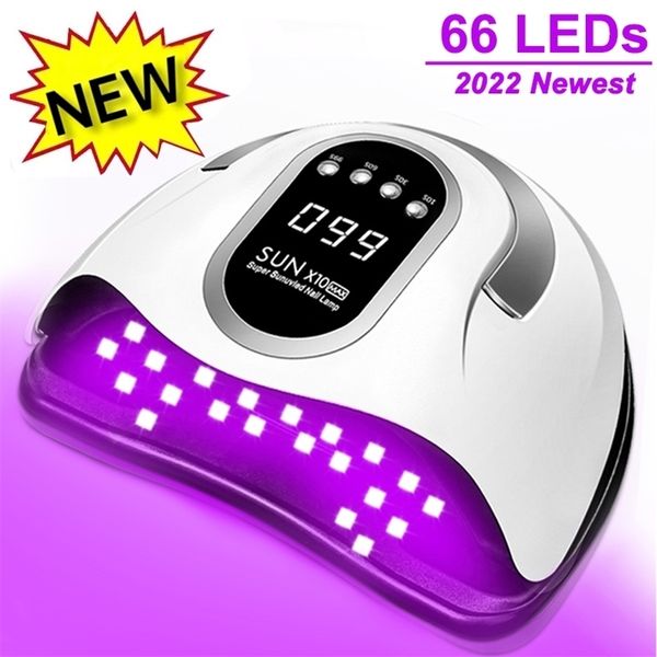 Secador de 66 LED, lámpara LED UV para curar todo el esmalte de uñas de Gel con detección de movimiento, equipo de herramientas de salón de manicura profesional 220607