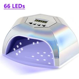 66 LEDs Krachtige Nageldroger UV LED Lamp Voor Curing Gel Polish Met Motion Sensing Manicure Pedicure Salon Tool 240111