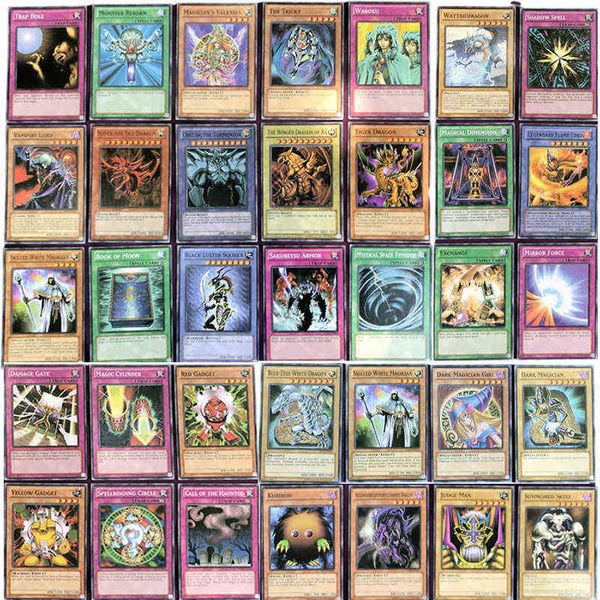 66pcs Anglais Cartes Yugioh YU-GI-OH Jeu de Cartes Yu Gi OhTrading Battle Carte Dark Magician Collection Enfants Jouet De Noël G220311