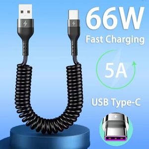 66w 5A Charge Rapide USB Type C Câble Micro Voiture USB Câble Pour Samsung LG Xiaomi Téléphone Chargeur USB C Câbles Cordon