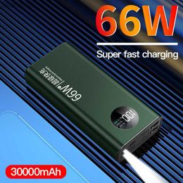 66W Charge Rapide Power Bank 30000mAh Chargeur Portable Haute Capacité Affichage Numérique Batterie Externe LED pour iphone Samsung L230712