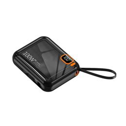 Banque d'alimentation 66W Charge rapide du cordon intégré portable 30000mAh Batterie externe de grande capacité entièrement compatible livraison gratuite