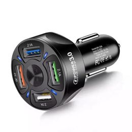 Chargeur de voiture USB C 66W Type C, charge rapide de téléphone de voiture, chargeur rapide 3.0 pour adaptateur allume-cigare de voiture