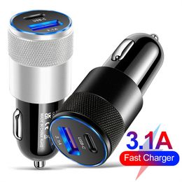 66W USB Autolader Quick Charge 3.0 Type C Snel Opladen Telefoon Adapter voor iPhone 13 12 11 Pro voor Redmi voor Huawei voor Samsung