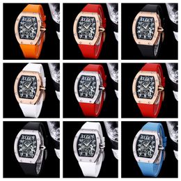 67-01 Reloj de lujo para hombres Relojes de diseño Relojes para hombres 38X48X13 mm Movimiento mecánico automático Caja de fibra de carbono Relojes de pulsera Relojes montre de luxe