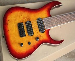 67 String elektrische gitaar met aslichaamblad bladeren HH pick -up witte bindende zwarte hardware gepersonaliseerde service1754914