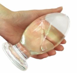 67134mm Grote Enorme Glazen Anale Speeltjes Voor Vrouwen Mannen Crystal Anale Butt Plug Gezondheid Massager Prostaat Stimulatie Sex producten S929785554