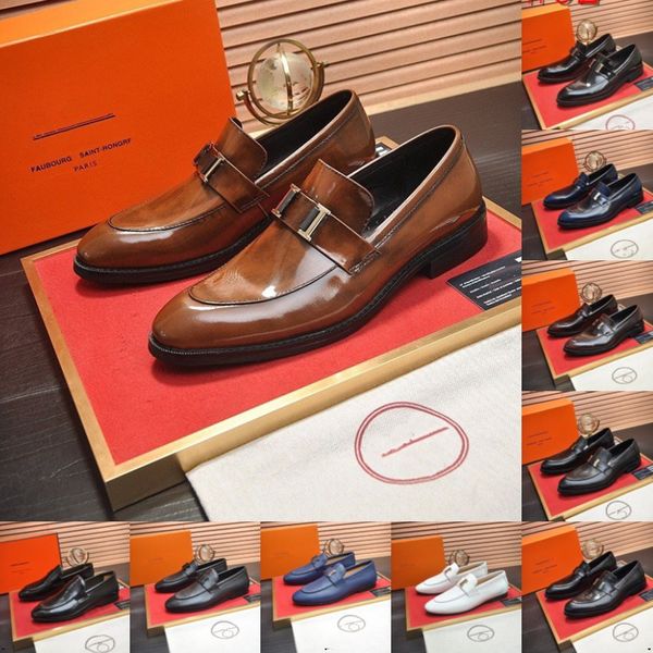 67Model Zapatos Oxford de diseñador de lujo para hombre, zapatos de cuero de vestir de estilo clásico de alta calidad, zapatos formales de boda con punta en punta y cordones