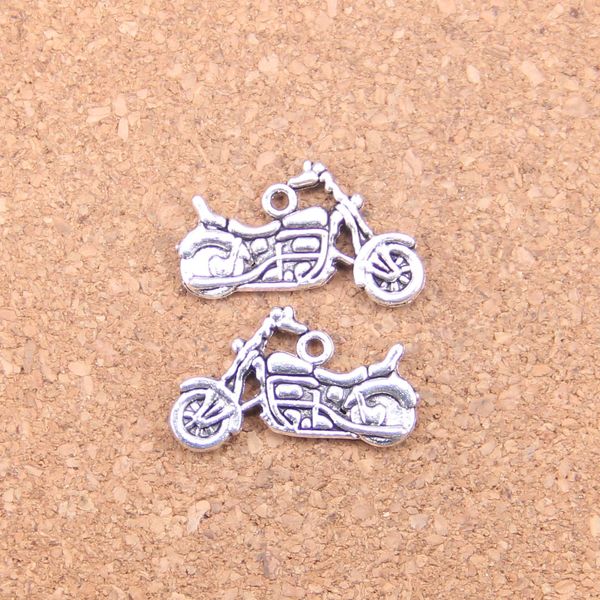 67 pièces Antique argent Bronze plaqué moto scooter autocycle pendentif à breloques collier à faire soi-même Bracelet résultats de Bracelet 14*25mm