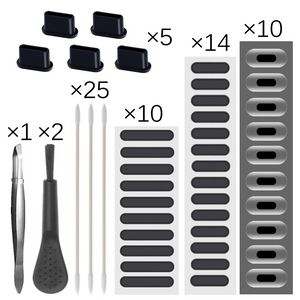 67pcs Universal Dust Plug Mobile Phone Tele-haut Anti Dust Mesh Sticker pour iPhone Samsung Mi Charge Port Protector Nettaiteur