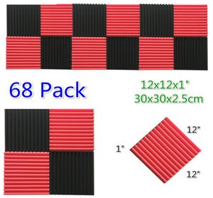 Paquet de 68 mousses acoustiques insonorisées pour studio d'enregistrement de cinéma maison traitement acoustique éponges d'absorption acoustique panneaux muraux 17046245