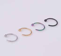 6810 mm punk roestvrij staal nep neusring c clip lip earring helix rook tragus faux septum body piercing sieraden3602483