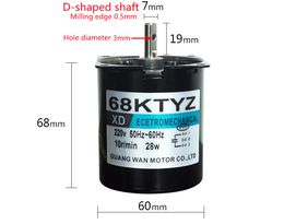 68ktyz AC Centrale as Synchrone motor met beugel 28W 220V 2.5 RPM-110 RPM Micro Motor Permanente magneetmotor CW CCW