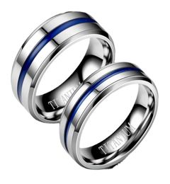 68 mm blauw titanium staal eenvoudige paar ring designer ring link klaver luxe nagel liefde tennis charme homme mannen kettingen voor vrouwen ri4055423