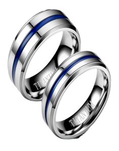 68 mm Blue Titanium Steel Couple simple anneau de créateur lien liaison trèfle Luxury Nail Love Tennis Charme Homme Men Chaines pour femmes RI3275600