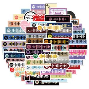 68pcs-pack kleurrijke muziek symbolen stickers groothandel vinylsticker waterdichte laptops auto scrapbooking water fles gitaar doos skateboard jdm bagage sticker