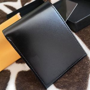 69-009-1 Design Men Wallets Leather Money Bags ID Kaarthouder Wallet 6-8 Slots Zwart en Red Real Leather Cabinet188n