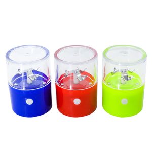 69 MM Plastic Acryl Roken Automatische Elektrische Grinder Mix 3 Kleuren 12 stks Per Papier Display Groothandel