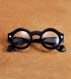 69 Off Vazrobe Vintage Eyeglasses Cadre des lunettes rondes masculines hommes Steampunk Fashion Eyewear Lire des spectacles noirs Empére-Rim 9xpn6010894